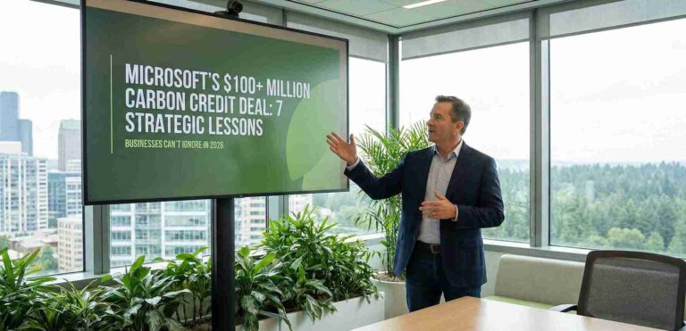 Microsoft’s $100+ Million Carbon Credit Deal: 7 Strategic Lessons Businesses Can’t Ignore in 2026