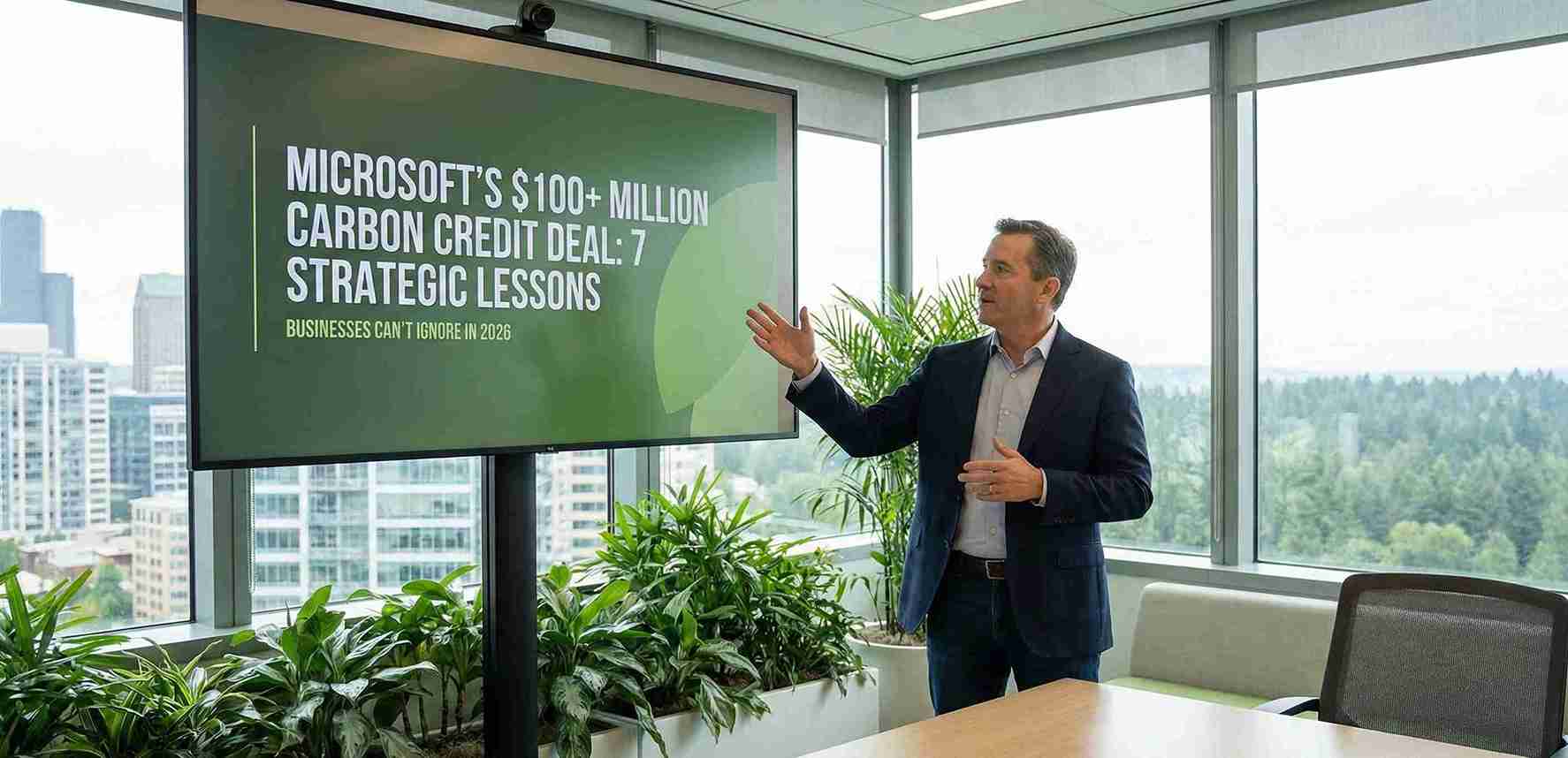 Microsoft’s $100+ Million Carbon Credit Deal: 7 Strategic Lessons Businesses Can’t Ignore in 2026