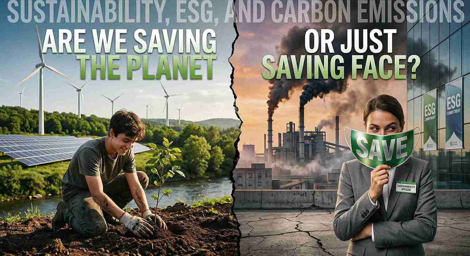 Sustainability, ESG, and Carbon Emissions: Are We Saving the Planet — or Just Saving Face?